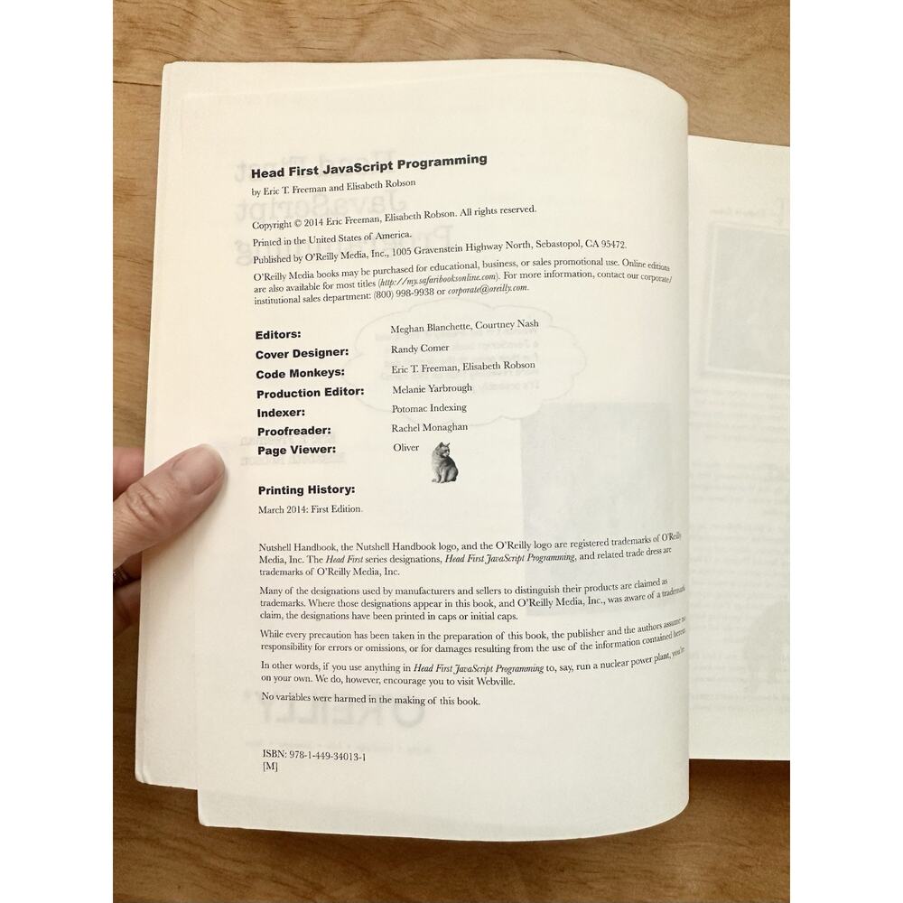 Head First JavaScript Programming Freeman Robson 2014 1st Edition O’Reilly - Picture 3 of 6